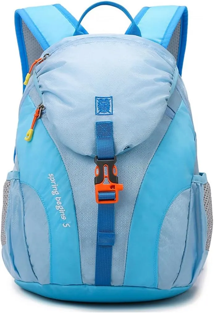 PORRASSO Hiking Backpack 5L Daypack Rucksack Lightweight Waterproof Women Men Backpack for Camping Daily Use Light Blue