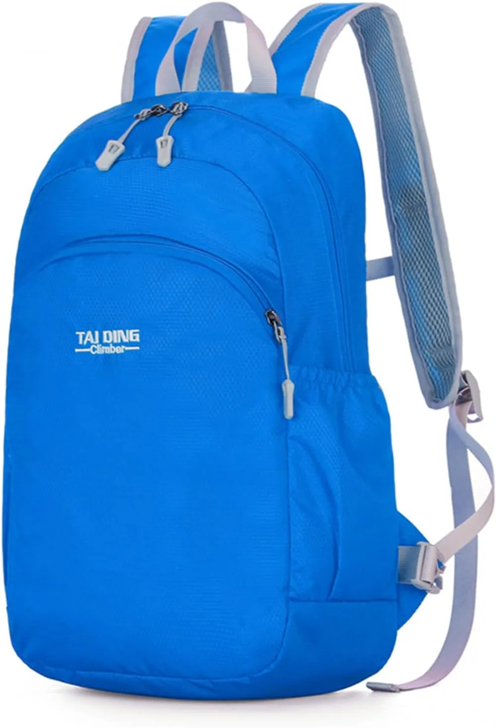 PORRASSO Hiking Backpack Waterproof Daypack Lightweight Foldable Rucksack 19L Backpack for Women Men Camping Trekking Cycling Climbing Outdoor Sports Sky Blue