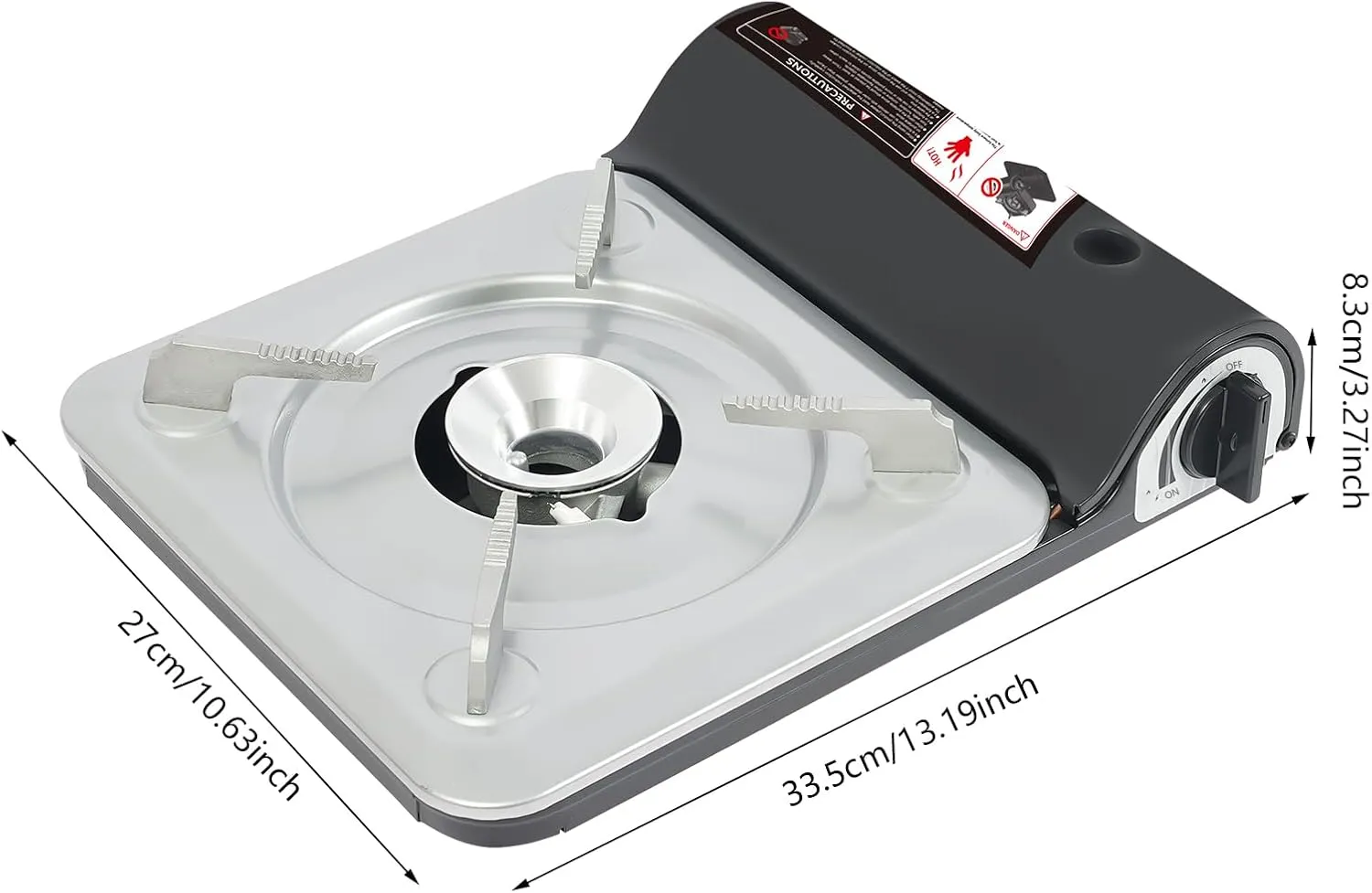 Portable Butane Camping Stove with Carrying Case, Automatic Ignition, Precise Heat Control, for Camping Trips, Gatherings, or Other Outdoor Cooking