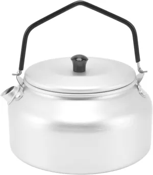 Portable Camp Tea Pot, Camping Kettle Even Heating Lightweight Aluminum Alloy Prevent Scald for Barbecue