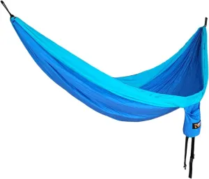 Portable Camping Hammock - Double Camping Hammock (Blue) - Comfortable Camping Hammock - Up to 550 lbs - 10ft Long Hammock - Lightweight Parachute Nylon - Free Pillow