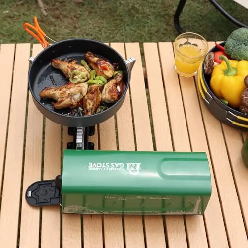 Portable Camping Stove,Folding Camp Stove,Butane Gas Stove w/ Bag