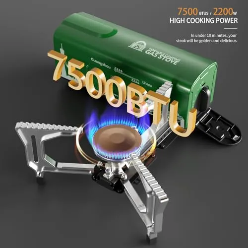 Portable Camping Stove,Folding Camp Stove,Butane Gas Stove w/ Bag