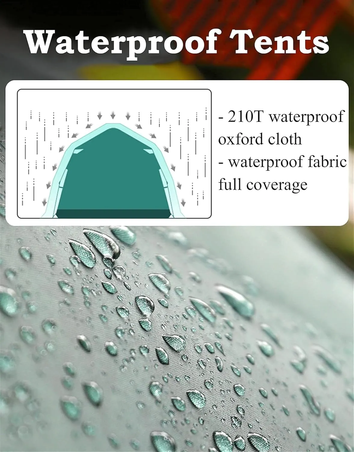 Portable Campitents Shelter Portable with Carry Bag Waterproof Hold 3-4 Persons Instant Setup Pop up Tent with Top Rainfly Protection for Campihikimountaineering (Black a)