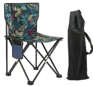 Portable Folding Camping Stool Outdoor Camping Lightweight Samll Chair for Fishing Hiking Gardening and Beach with Carry Bag (Blue)