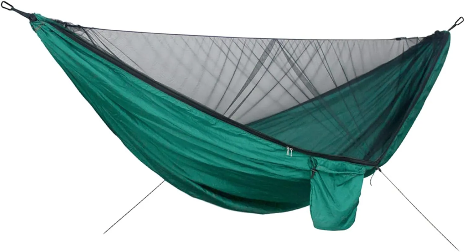 Portable Hammocks, Camping Hammock with Mosquito Net,Travel Lightweight Hammocks with Tree Straps and Solid Carabiners, Hold Up to 660lbs (Green1)