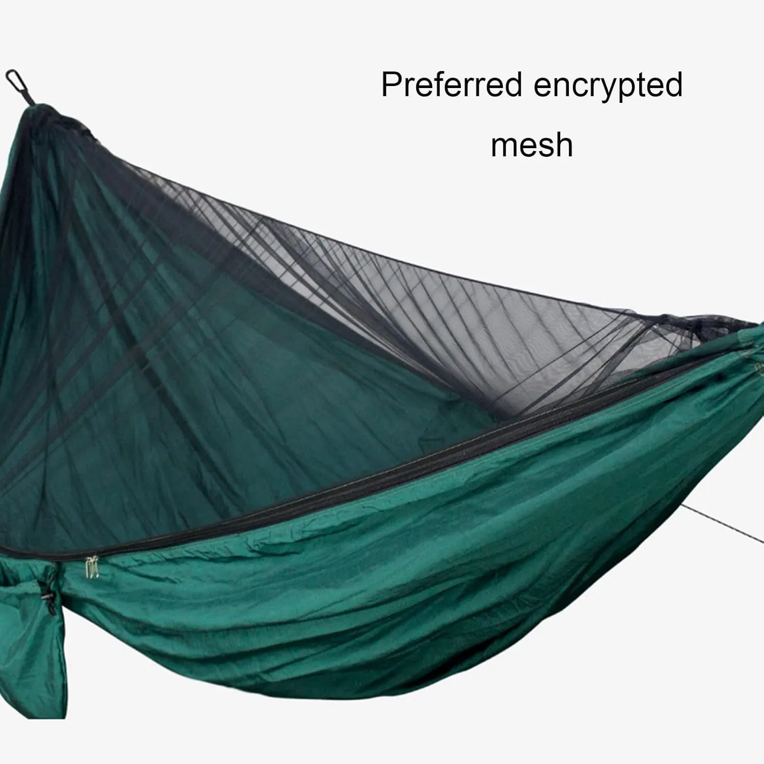 Portable Hammocks, Camping Hammock with Mosquito Net,Travel Lightweight Hammocks with Tree Straps and Solid Carabiners, Hold Up to 660lbs (Green1)