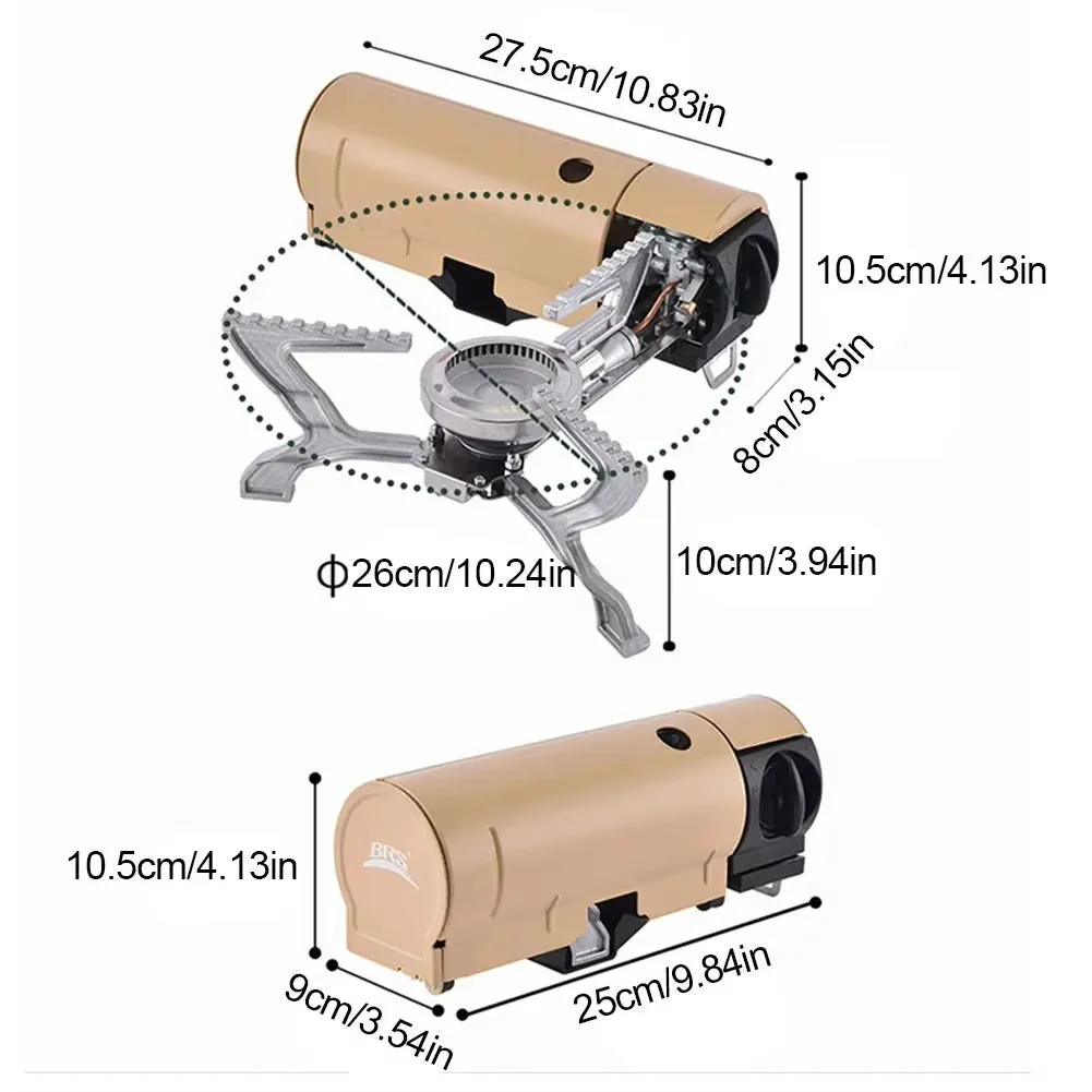 Portable Outdoor Folding Cassette Stove Camping Butane High-Fire Integrated All-In-One Gas Stove Trekking Accessories