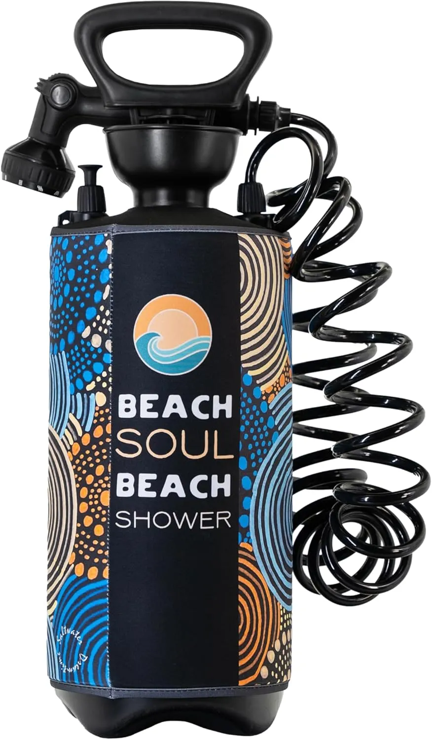 Portable Pressurized Shower - Jamigam 2.1G - Manual Pump System - Insulated Cover for Hot/Cold Water - Perfect as a Camp, Surf, Beach, Dog and Outdoor Shower - No Power Needed