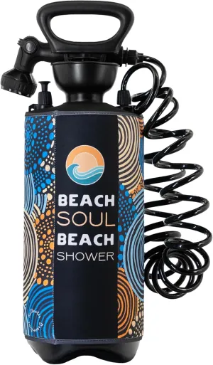 Portable Pressurized Shower - Jamigam 2.1G - Manual Pump System - Insulated Cover for Hot/Cold Water - Perfect as a Camp, Surf, Beach, Dog and Outdoor Shower - No Power Needed