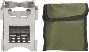 Portable Stainless Steel Folding Wood Burning Stove Mini Cooker for Outdoor Camping Travel Hiking Picnic