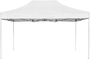 Provide Shade and Shelter with Professional Folding Party Tent, Waterproof, Lightweight Aluminum Frame, 14.8'x9.8', White