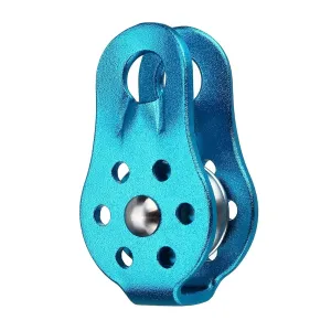 Pulley Block,20KN Aluminum Alloy Fixed Rope Climbing Pulley Outdoor Camping Hiking Escape Rescue Tool Single Pulley Block (Color : Red)(Blue)