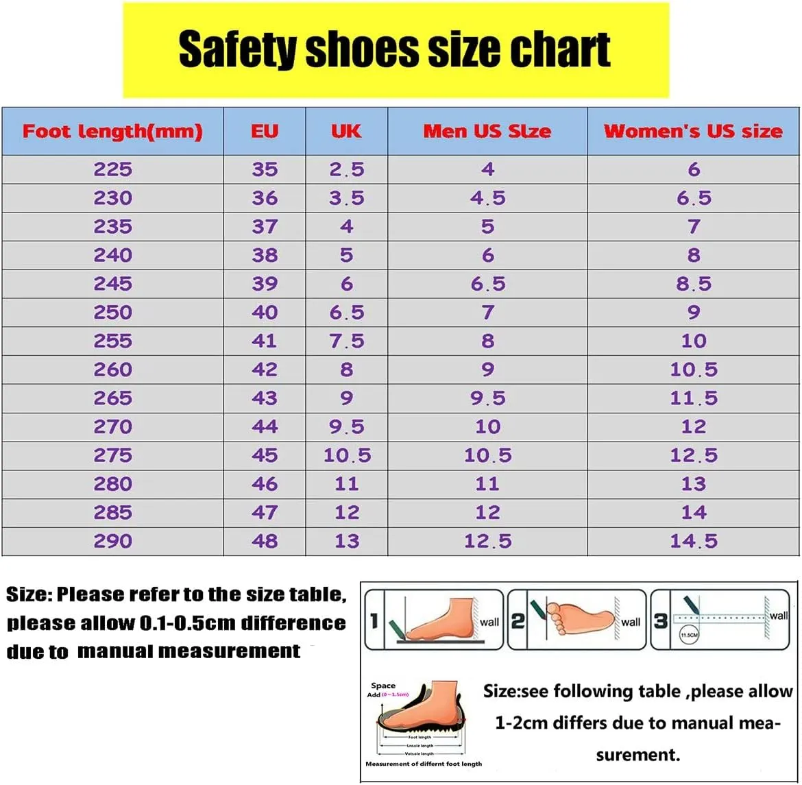 Puncture Proof Comfortable Breathable Safety Shoes,Mens Work Safety Outdoor Protection Footwear Industrial and Construction,
