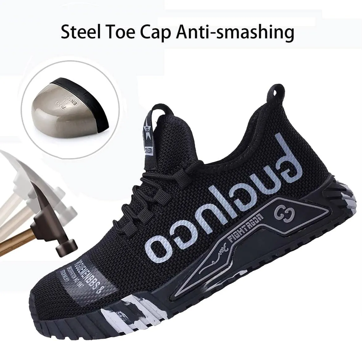 Puncture Proof Comfortable Breathable Safety Shoes,Mens Work Safety Outdoor Protection Footwear Industrial and Construction,