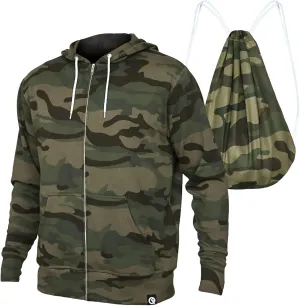 Quikflip 2-in-1 Reversible Backpack Hoodie (As Seen on SHARK TANK) Unisex Full-Zip Hero Hoodie Lite