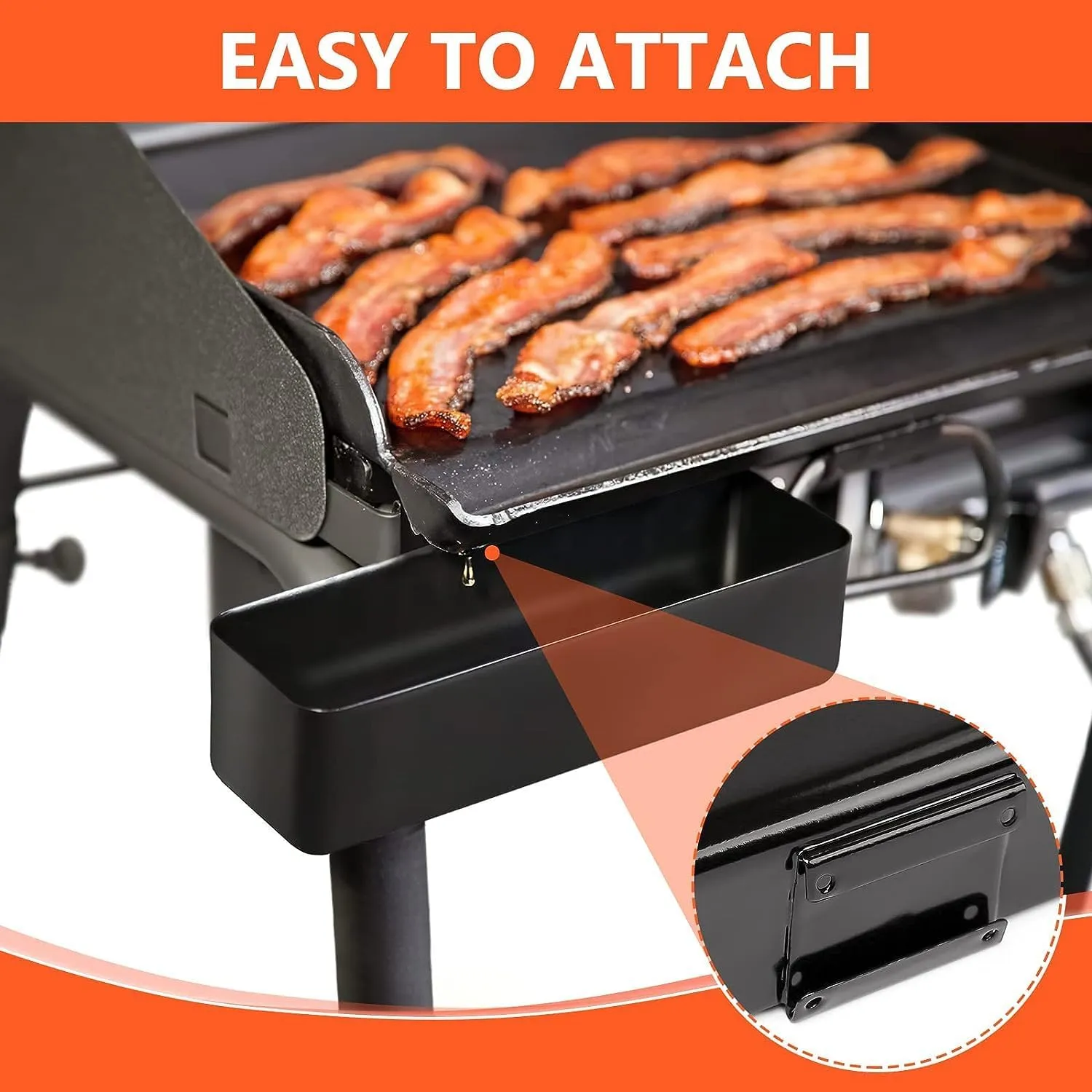 QuliMetal Grease Catcher for Camp Chef Griddles - Fits Models SG100, SG90, SG14, SG30, SG60, FTG600, FTG900, FTG475 Portable Grill Griddles, Grease Cup Collection Pan, with 15Pack Aluminum Foil Liners