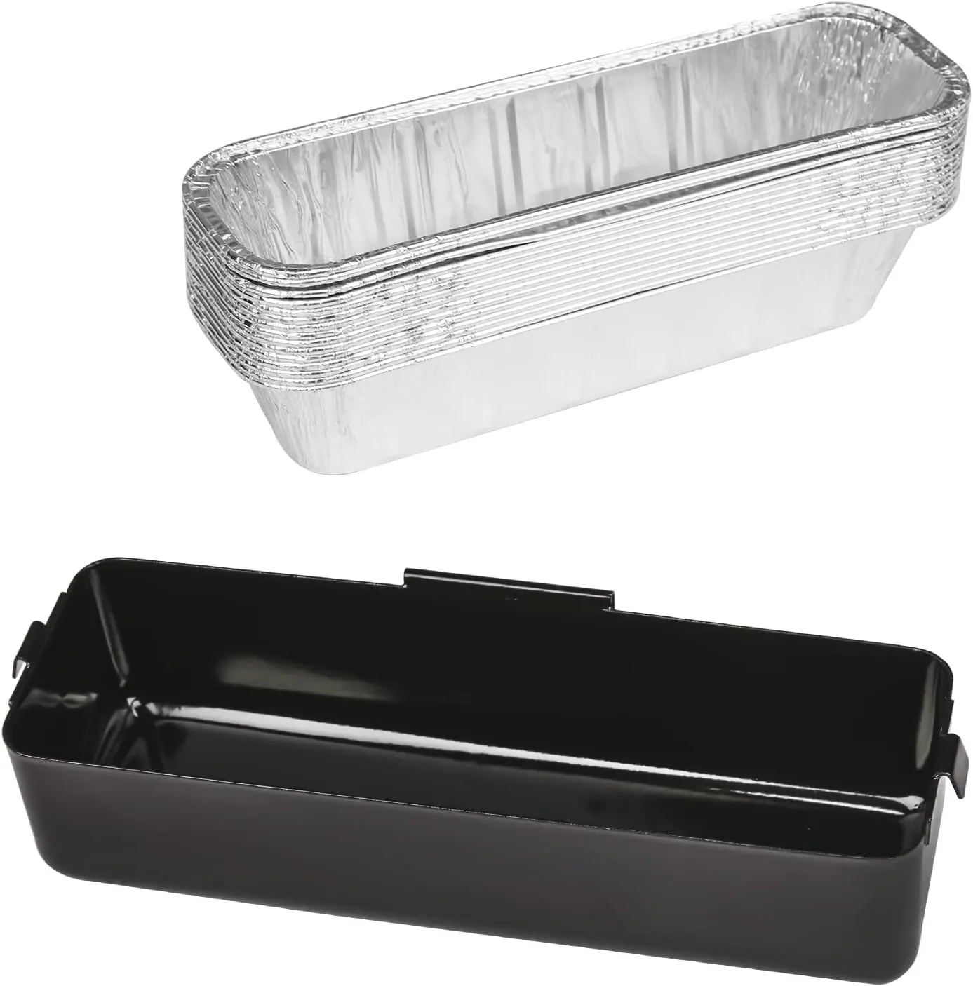 QuliMetal Grease Catcher for Camp Chef Griddles - Fits Models SG100, SG90, SG14, SG30, SG60, FTG600, FTG900, FTG475 Portable Grill Griddles, Grease Cup Collection Pan, with 15Pack Aluminum Foil Liners