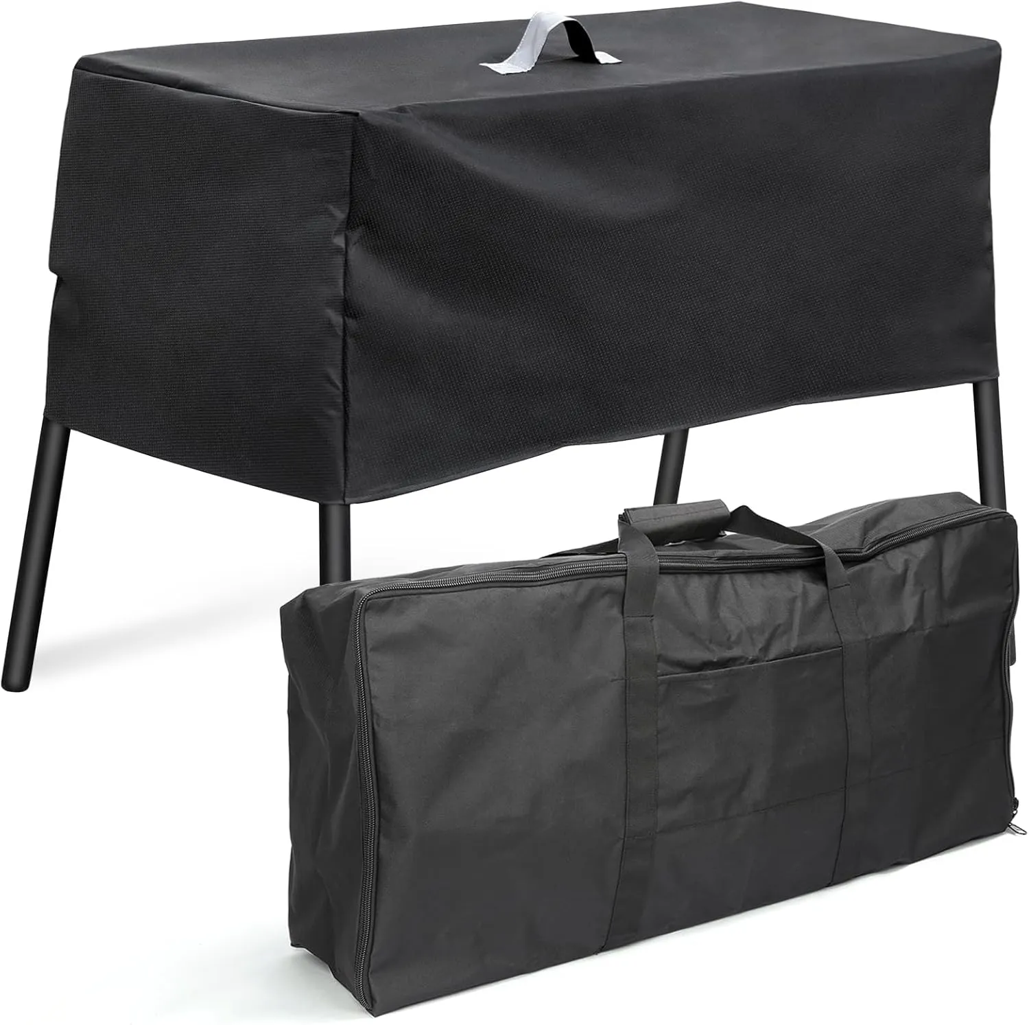 QuliMetal Patio Cover and Carry Bag for Camp Chef 3 Burner Stoves, Tundra Pro 16, SPG90B, PRO90, TB90LWG – Heavy Duty 600D Stove Cover and Bag for Camp Chef Pro 90X