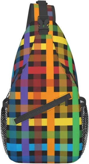 Rainbow Lgbt Gay Pride Sling Backpack, Multipurpose Crossbody Chest Bag Shoulder Bag Travel Hiking Daypack for Men Women