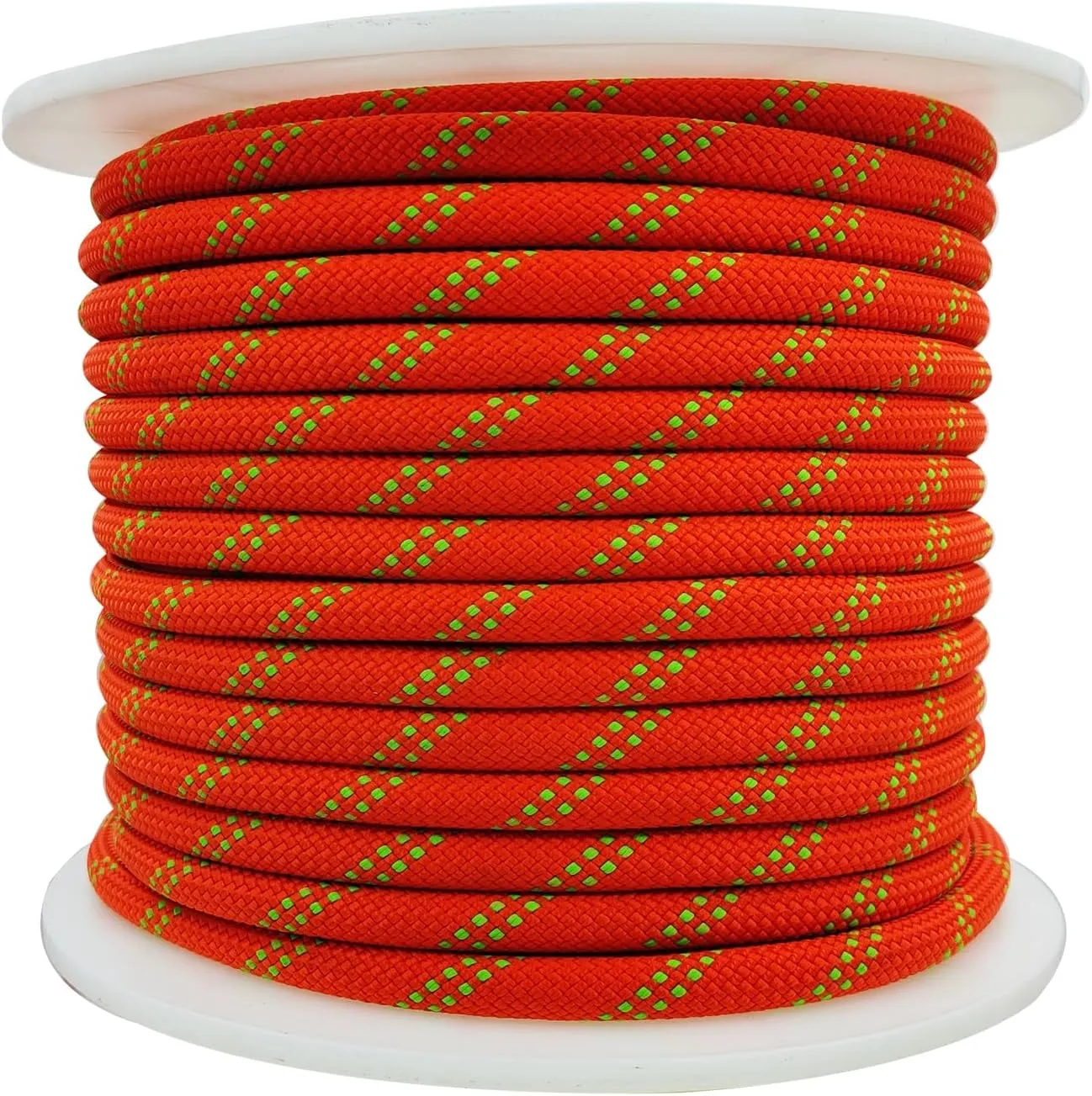 Ratifc Static Rope Rock Climbing Rope 100FT Rappelling Rope for Mountain Tree Climbing, Rock Climbing,Hauling, Rescue, Climbing Equipment, Orange