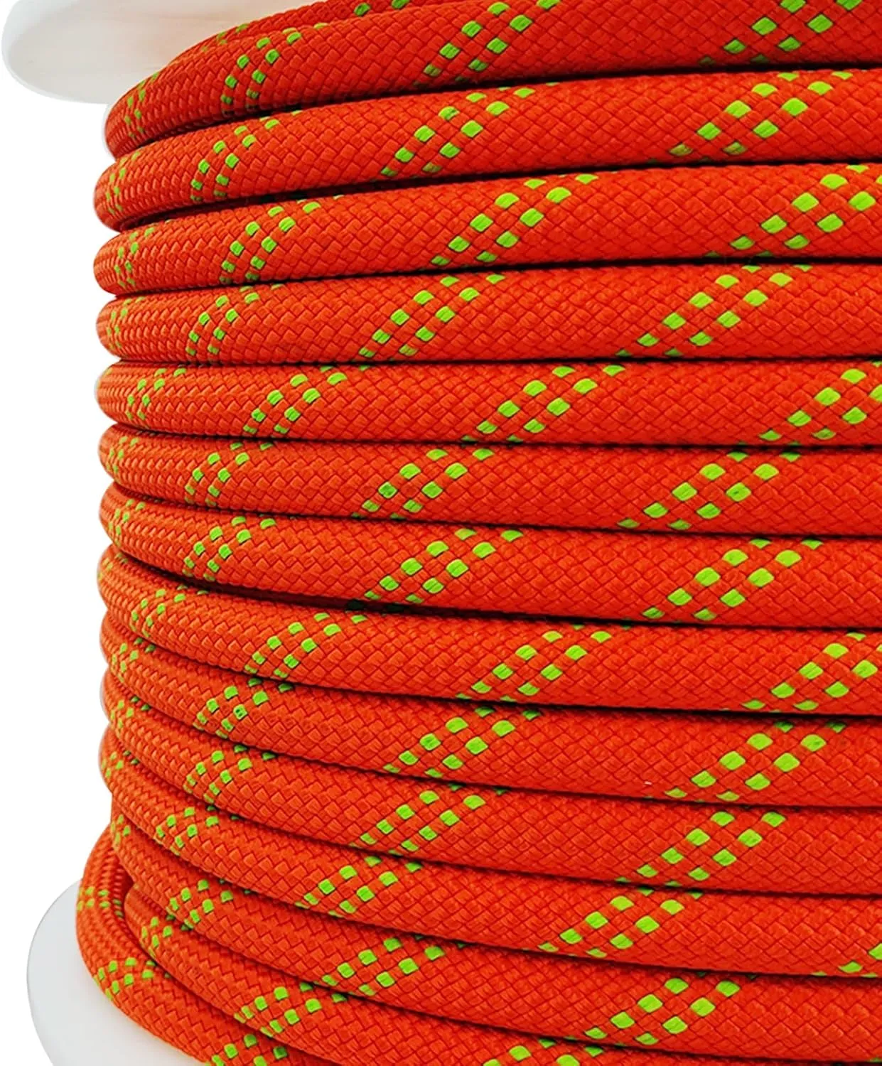 Ratifc Static Rope Rock Climbing Rope 100FT Rappelling Rope for Mountain Tree Climbing, Rock Climbing,Hauling, Rescue, Climbing Equipment, Orange