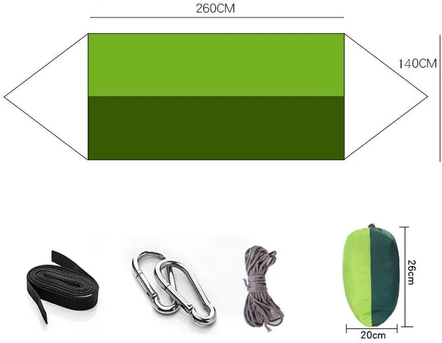 Recreation Camping Hammock Lightweight Durable Portable Travel Hammock with Mosquito Net-2 Person Outdoor Camping Hiking Backpacking Gifts for Hikers