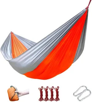 Recreation Hammock Camping Double & Single with Tree Straps Indoor Outdoor Backpacking Survival & Travel, Portable Gifts for Hikers