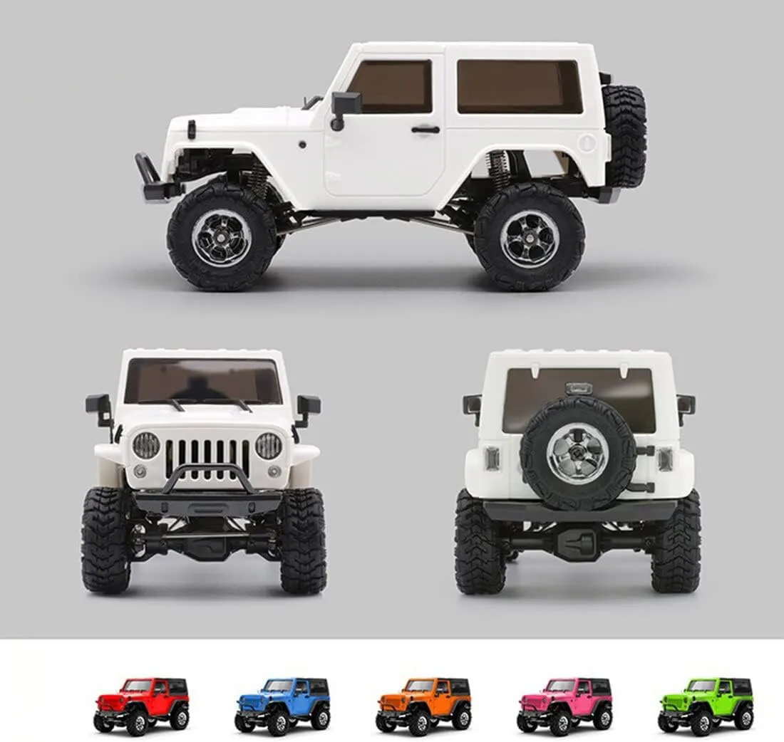 Remote Control Car Model Set, OH35A01 1/35 RWD 2.4G RC Electric Straight Bridge Off-Road Climbing Vehicle Model, Creative Vehicle Toys for Adults and Teens (Frame KIT Version/White)