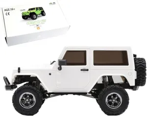 Remote Control Car Model Set, OH35A01 1/35 RWD 2.4G RC Electric Straight Bridge Off-Road Climbing Vehicle Model, Creative Vehicle Toys for Adults and Teens (Frame KIT Version/White)