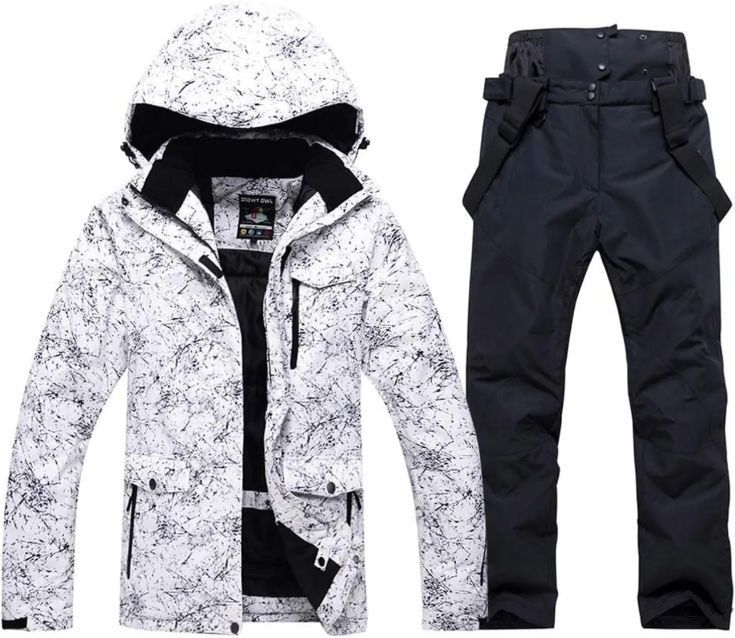 RIUIYELE Women's Ski Jackets and Pants Set Waterproof Insulated Snowsuit Winter Warm Skisuit Fashion Snowboarding Snow Coat