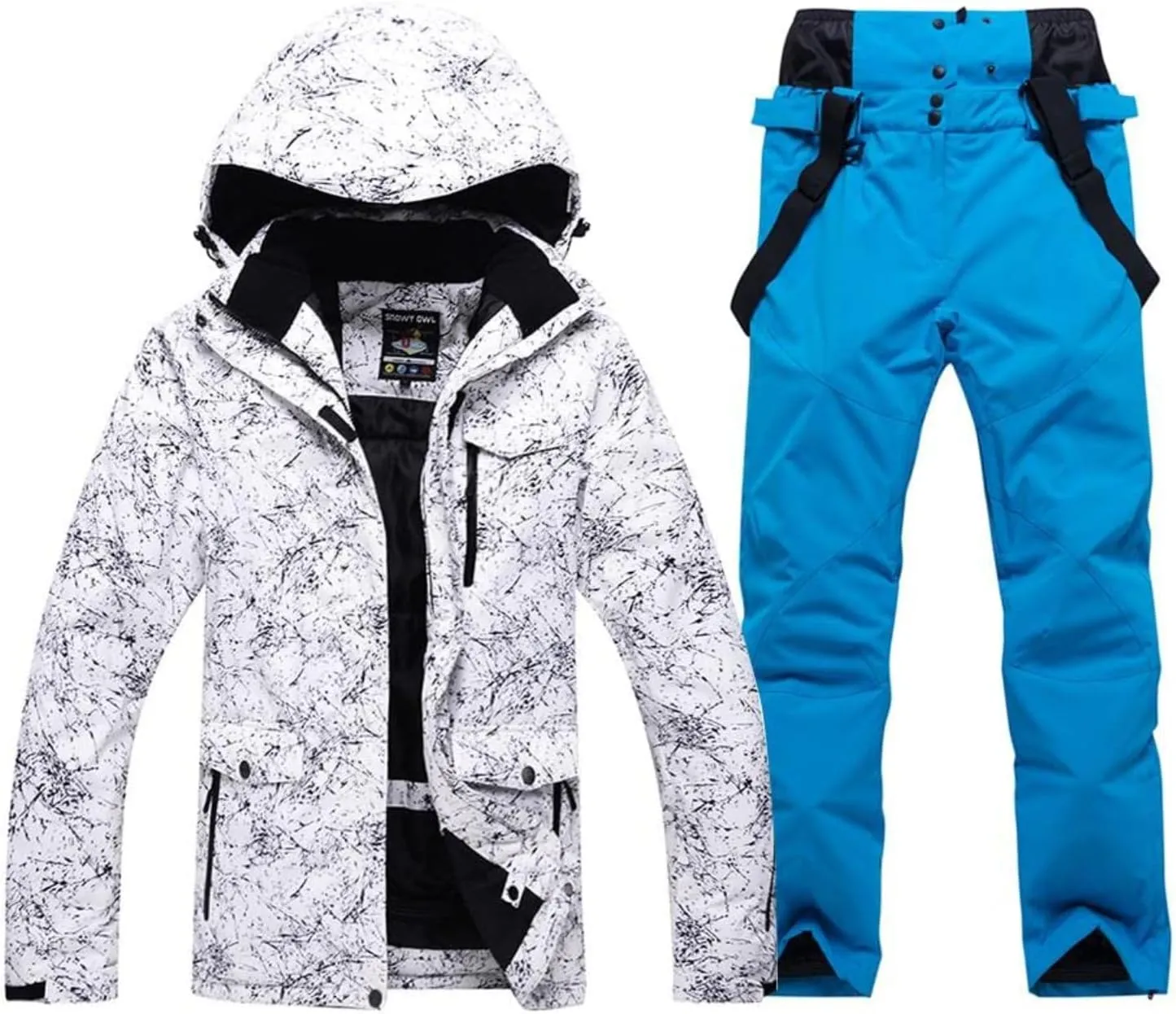 RIUIYELE Women's Winter Snow Suit Waterproof Windproof Ski Jacket and Pant Set Outdoor Insulated Skisuit Snowboarding Coat