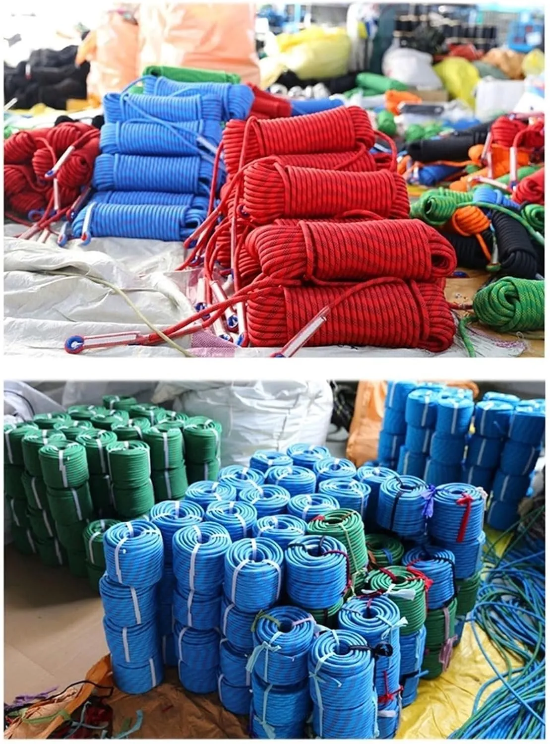 Rock Climbing Rope, Static Rock Climbing Rope Heavy Duty Escape Rope for Outdoors Fire Rescue Parachute Rope for Tree Climbing Arborist Work