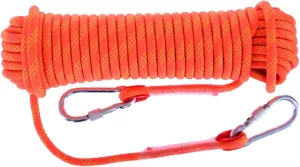 Rock Climbing Rope, Static Rock Climbing Rope Heavy Duty Escape Rope for Outdoors Fire Rescue Parachute Rope for Tree Climbing Arborist Work