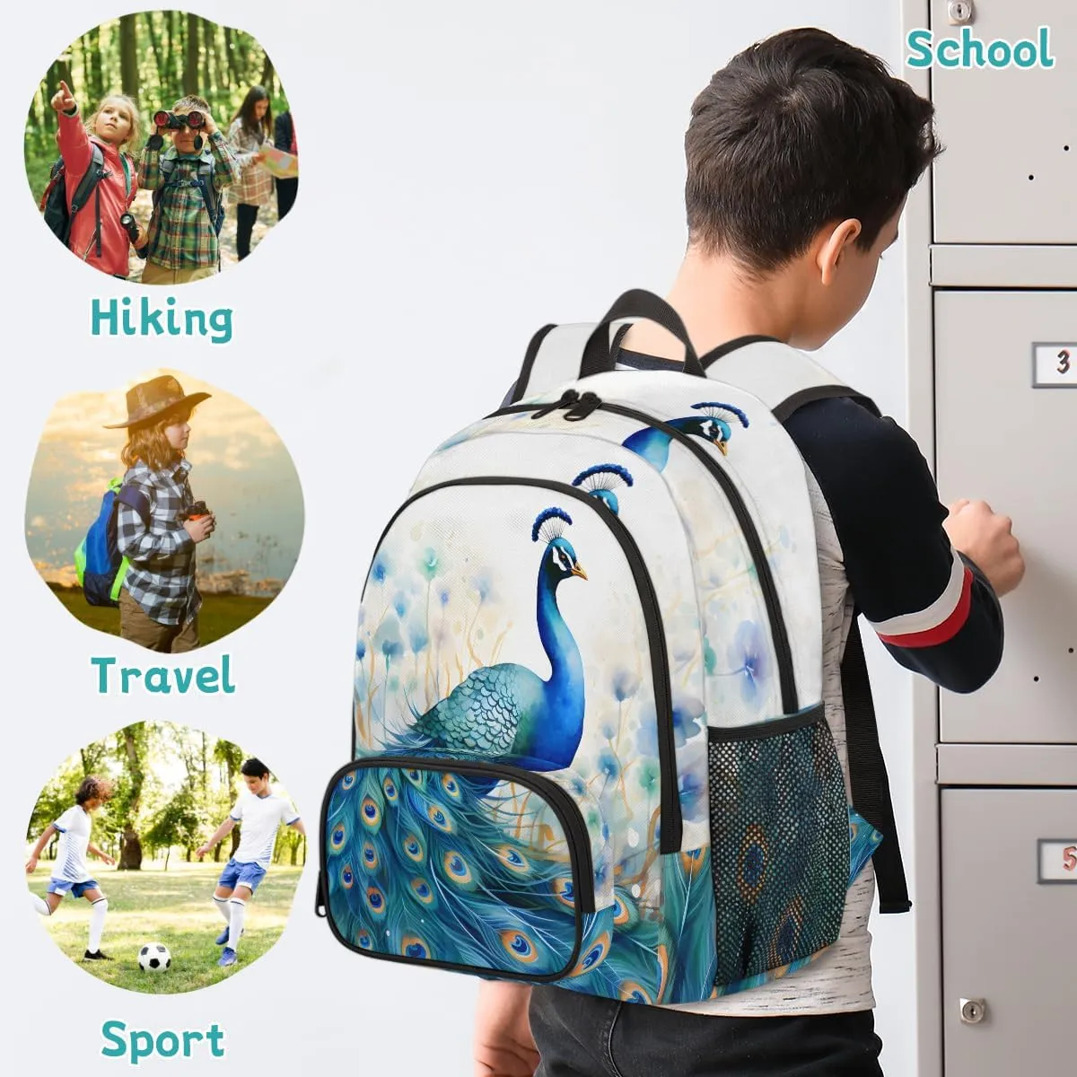 Rooster Carry on Travel Backpack for Women Men Water resistant Lightweight Rucksack Backpack for Weekender Casual Work Hiking Animal Red Chicken