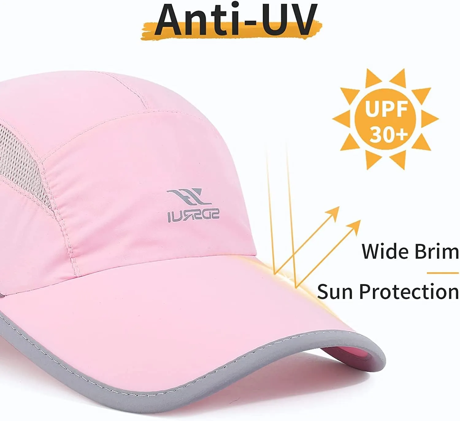 Running Hat Mesh Sports Cap Lightweight Quick Drying Runner Cap for Men Women