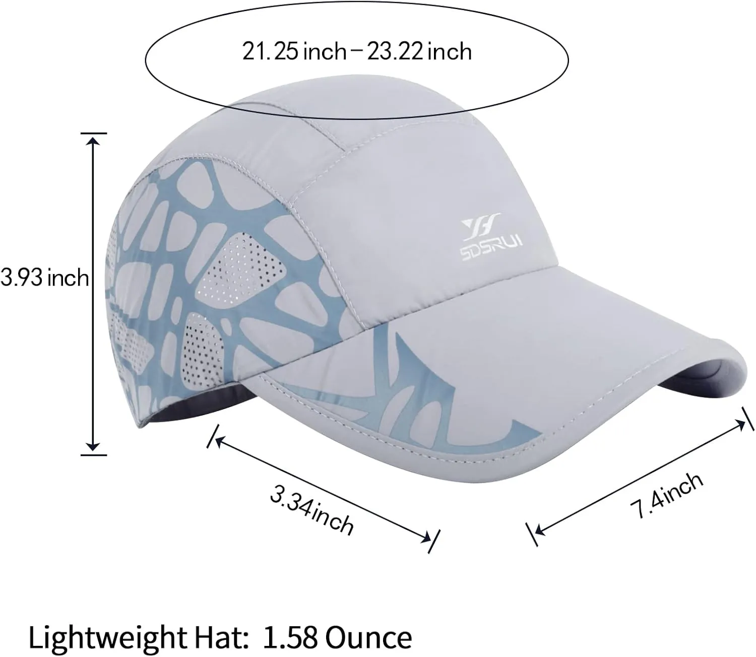 Running Hat Outdoor Sun Protection Hat Mesh Quick Dry Hat Thin Cool Baseball Cap for Women and Men