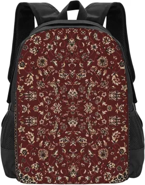 Rust Red Oriental Rug Lightweight Packable Backpack Travel Casual Hiking Daypack Foldable Backpack For Men Women