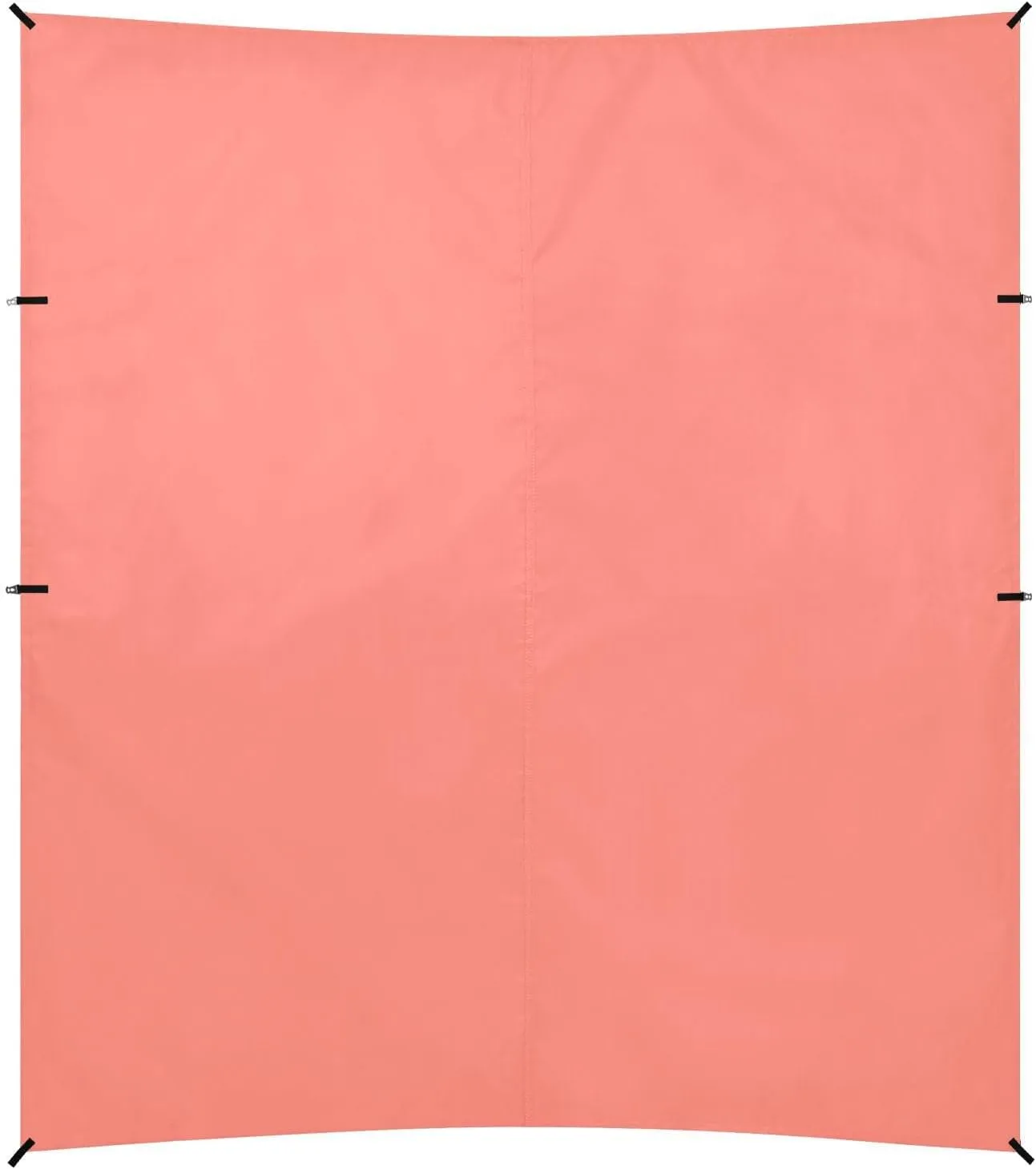 Salmon Orange Foldable Beach Tent UPF50  Protection Easy Setup Sun Shade with Sandbags & Sand Shovel for Backyard and Camping