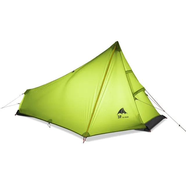 Season Camping Wide array Coating UL 15D Tent Professional Ultralight GEAR Oudoor Person Expert assistance 740g Silicon 1 3 3F Rodless Tent Nylon Single