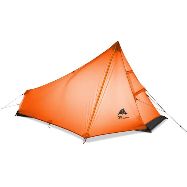 Season Camping Wide array Coating UL 15D Tent Professional Ultralight GEAR Oudoor Person Expert assistance 740g Silicon 1 3 3F Rodless Tent Nylon Single