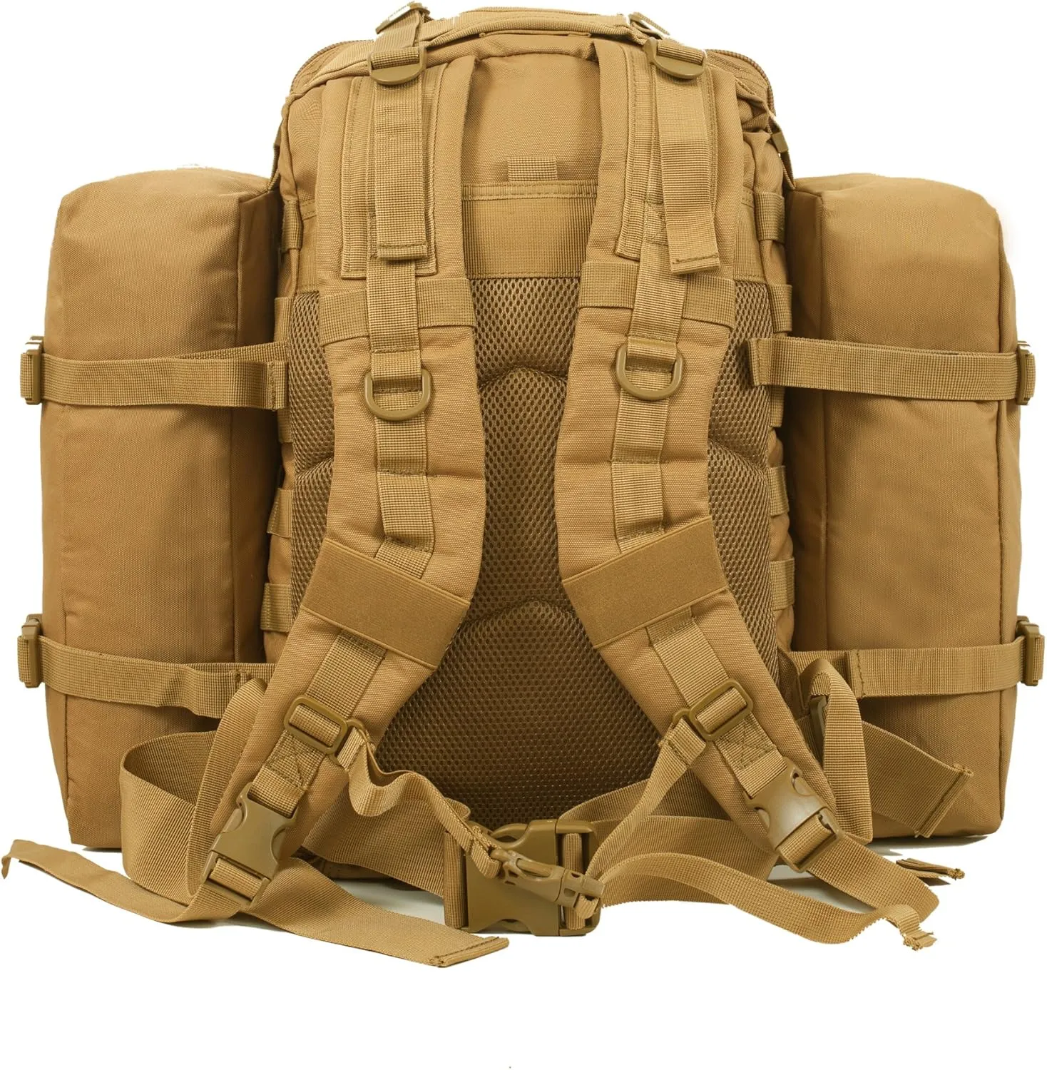 Seibertron Falcon Water Repellent Hiking Camping Backpack Compact Pack Summit Bag Khaki 37L(1 2)