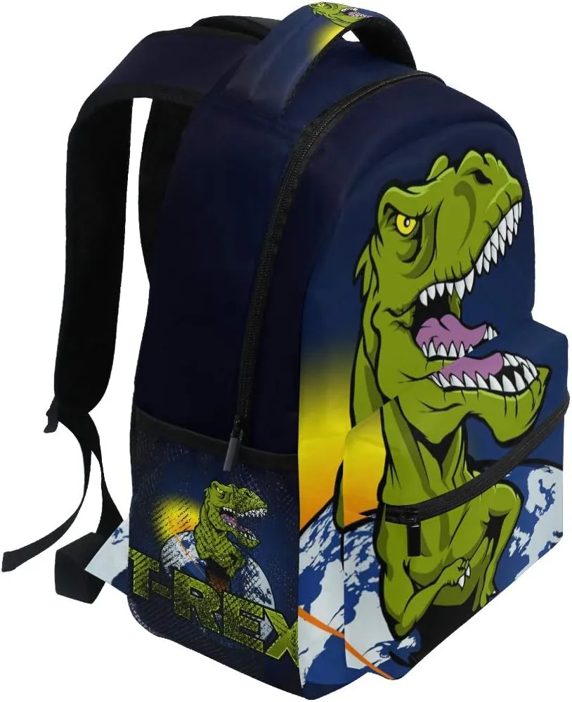 senya Dinosaur The Planet School Backpack Travel Rucksack Book Bag Laptop Backpack Casual Daypack for Travel/College/Work One Size