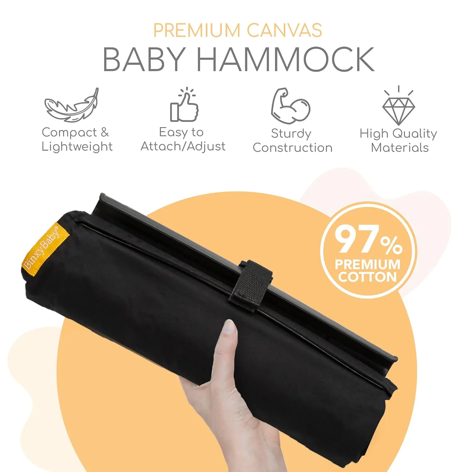 Shopping Cart Hammock for Infants and Toddlers, Cart Seats for Babies, for All Car Seat Models, Grocery Cart Hammock for Baby, Capacity of up to 50 lbs, Black