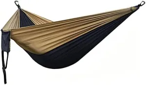 Single & Double Portable Hammock, Hammocks for Trees, with Carabiner and Ropes Folding Comfortable Breathable Durable - for Travel, Beach, Camping, Hiking, Backyard