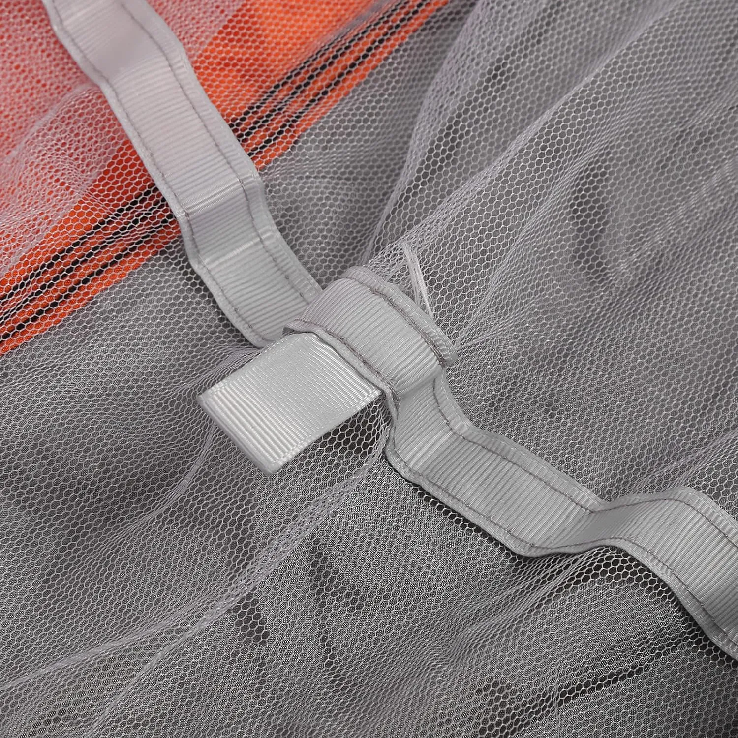 Single Double Camping Hammock with Mosquito Net Portable Lightweight Tree Straps Hammock Light Blue and Pink Pink Mesh (Orange Grey Grey mesh)