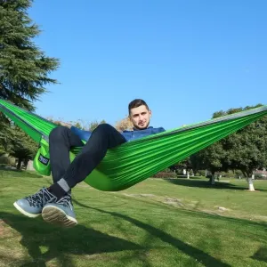 Single Double Hammock Adult Outdoor Backpacking Travel Sleeping Bed Portable Leisure Swing Floor Mat (Color : 4)