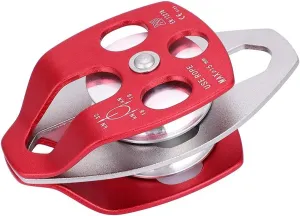 Single Pulley Block, Heavy Duty 32KN Pulley Single Rope Pulley for Climbing, Hauling, Transporting