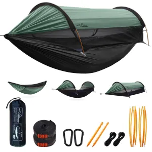SkyNest 3-in-1 Hammock Tent – Sunproof Shelter with Mosquito Net & Ground Setup