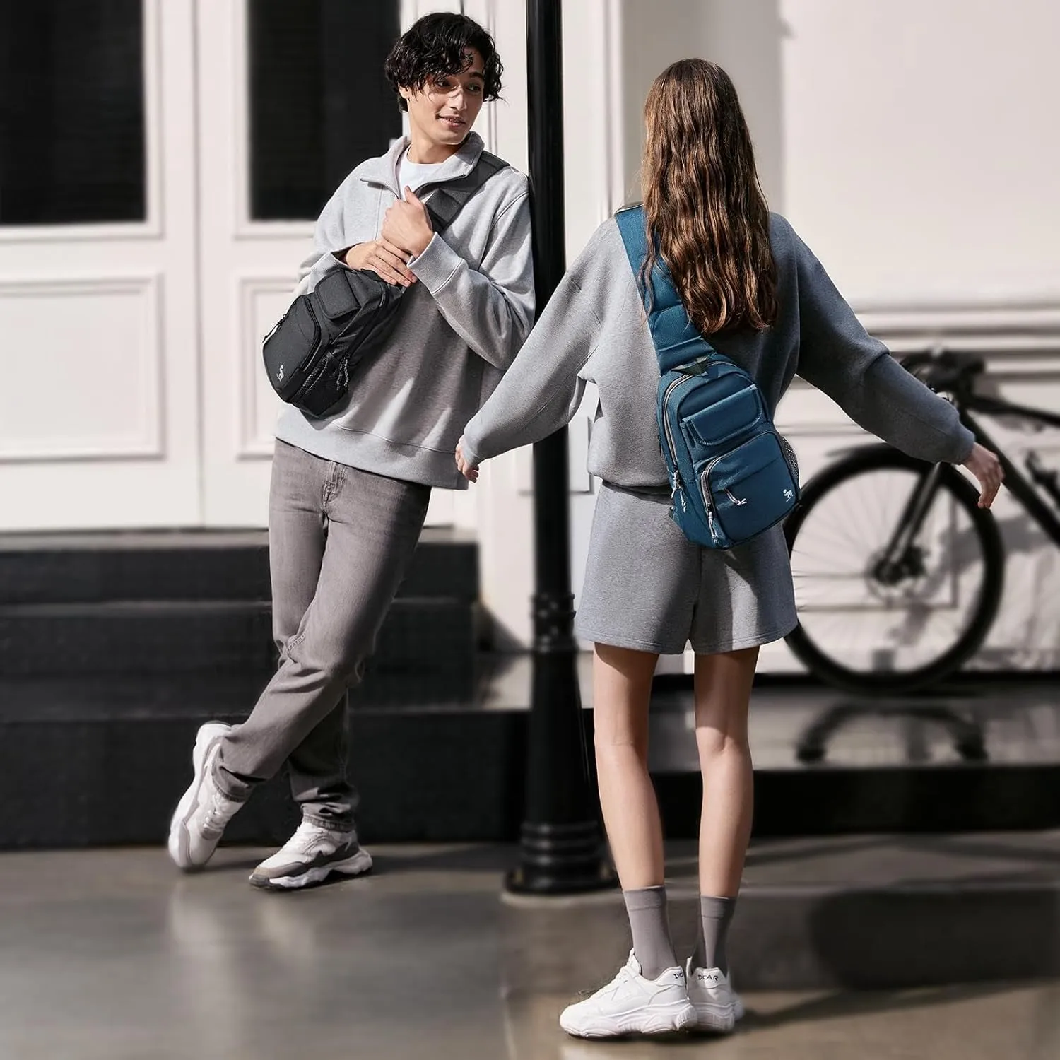 Sling Bag Crossbody Backpack for Men, One Strap Backpack Hiking Daypack Chest Bag for Women